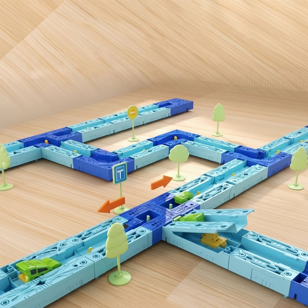 GravityRacer - Renn- und Baustrecken-Set für Kinder