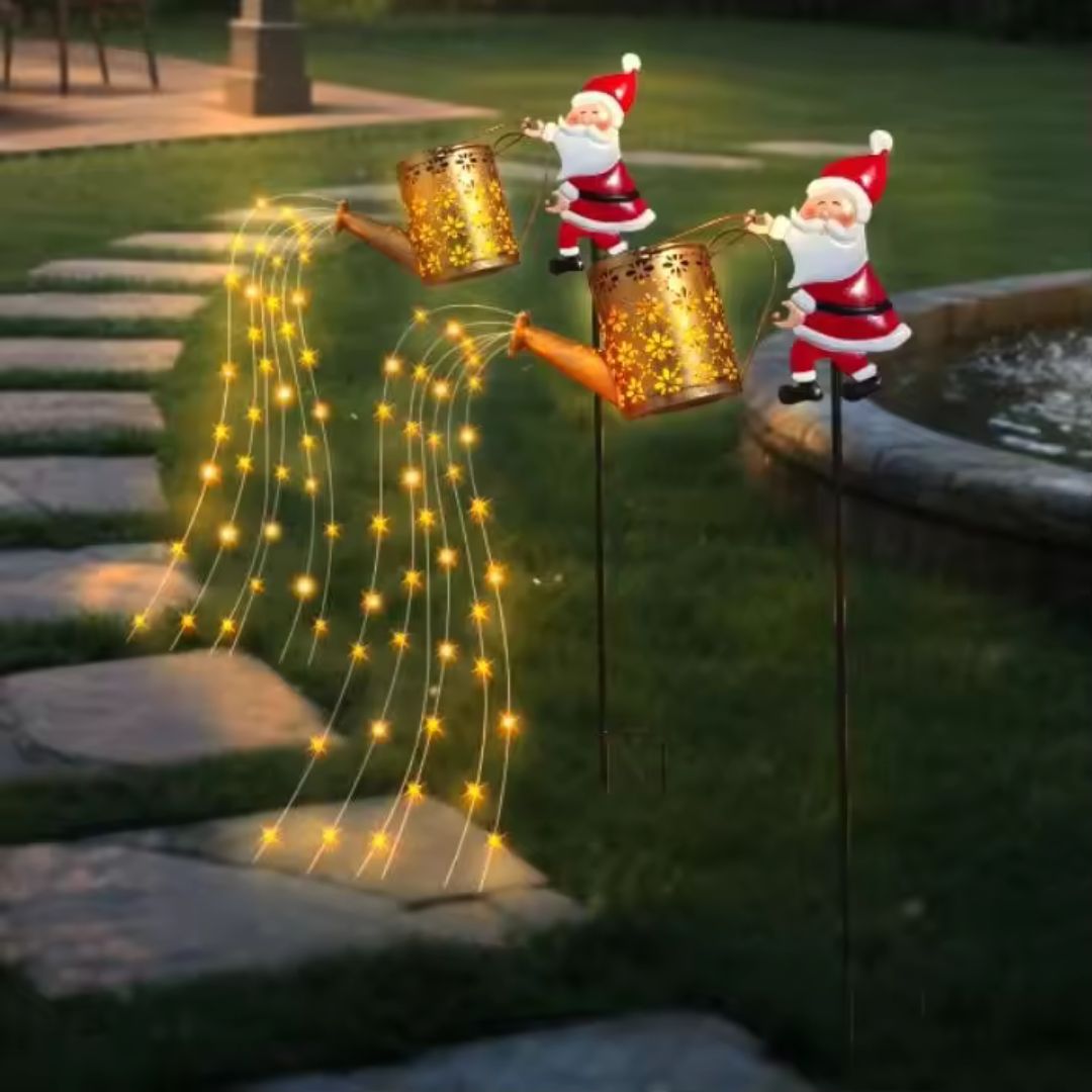 Endlos leuchtende Weihnachtsgießkanne (Solar)