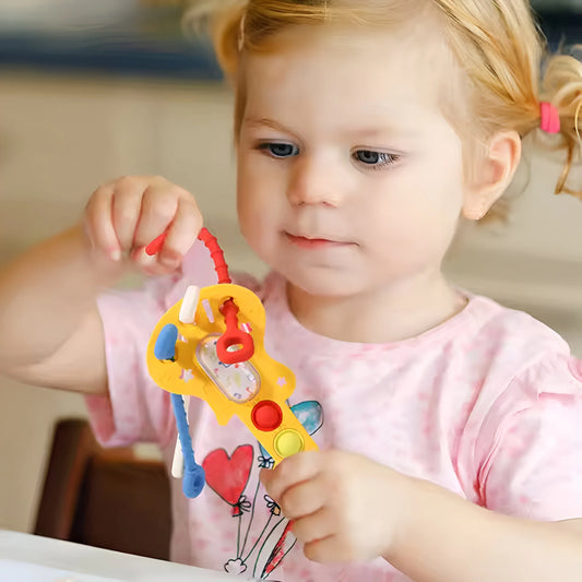 GitarrenFun - Montessori Silikon Ziehspielzeug
