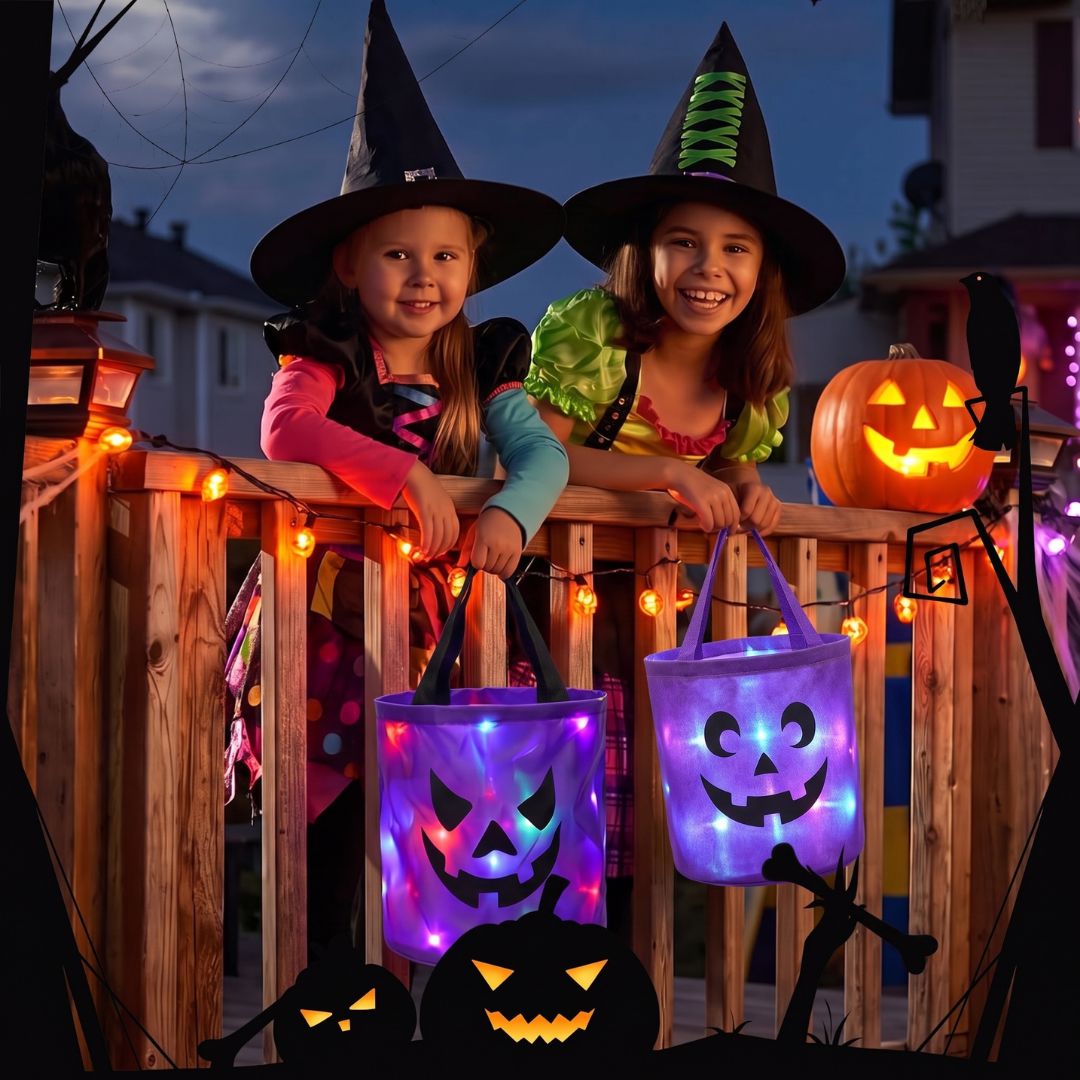 LeuchtTüte - Halloween Süßigkeitentasche mit LED