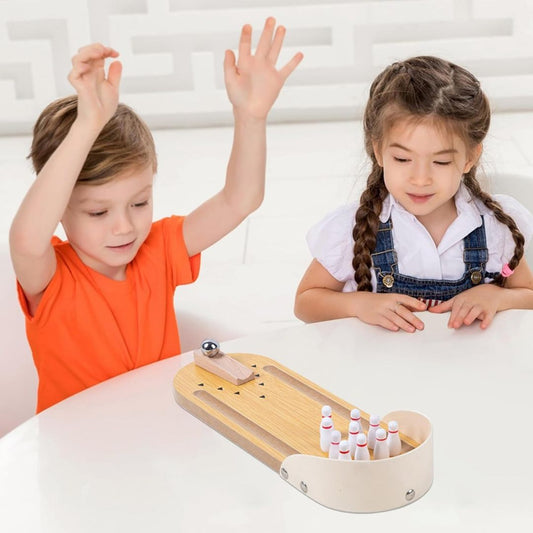 KegelSpaß – Mini-Bowling aus Holz für Kinder