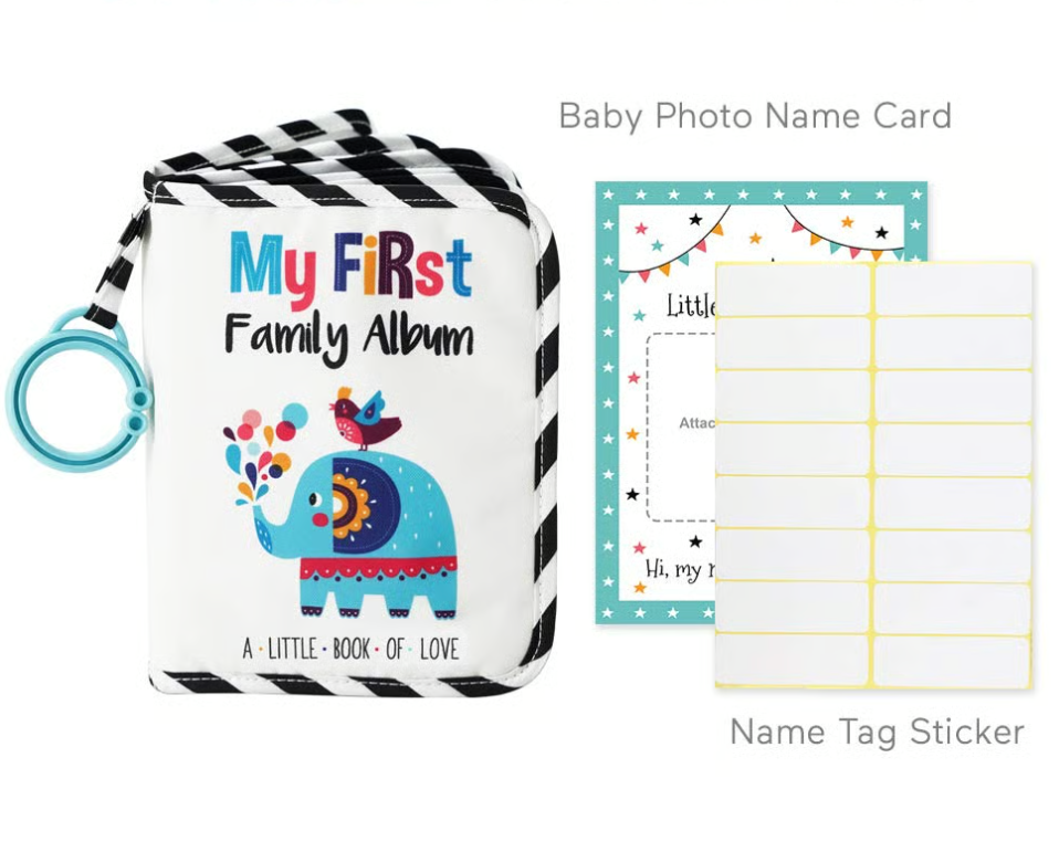 Das erste Baby Familien Foto Album - Flauschig & Peronalisiert