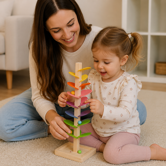 Montessori-Murmelbaum aus Holz