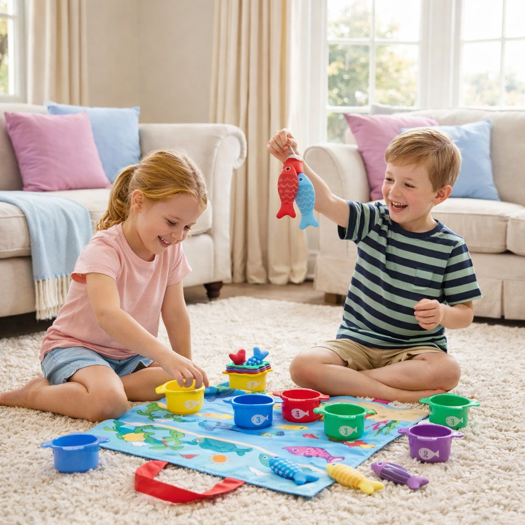FischFangspaß – Montessori Plüsch Angelspiel