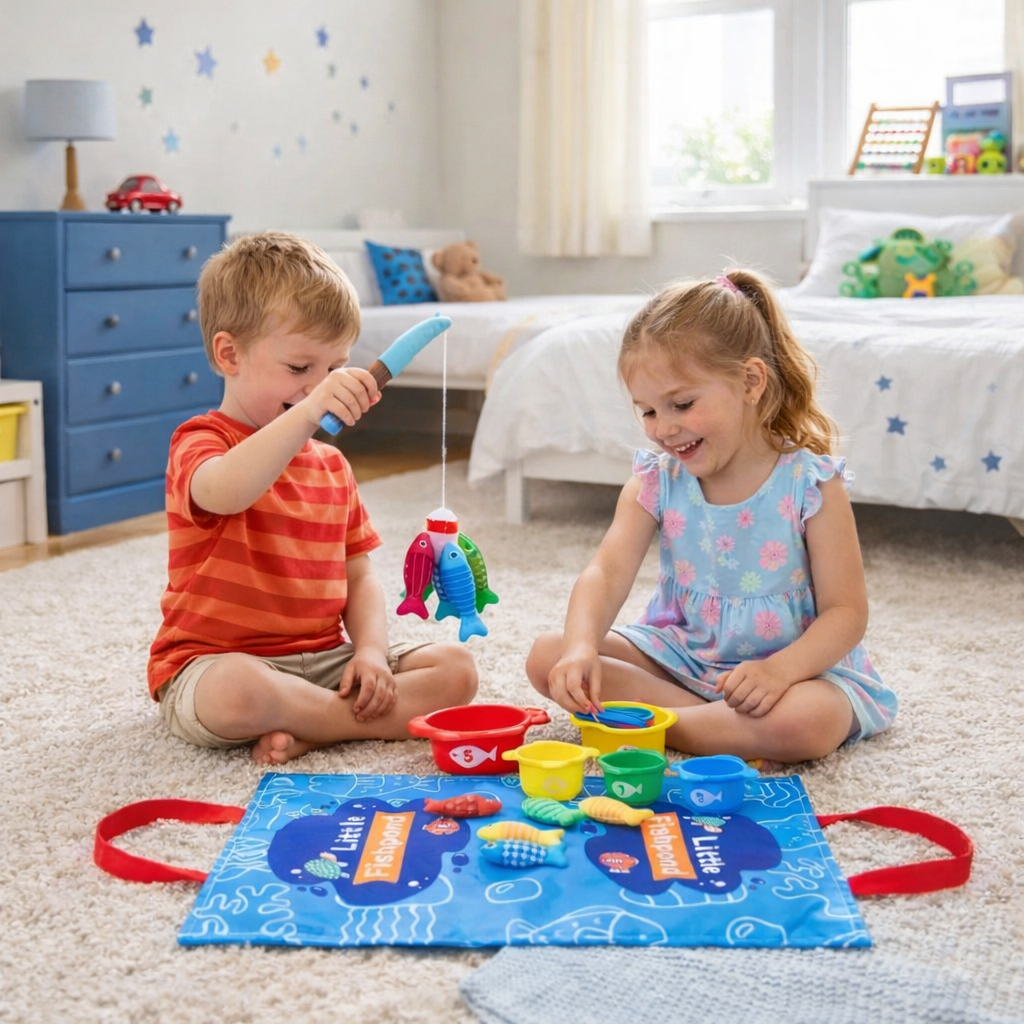 FischFangspaß – Montessori Plüsch Angelspiel