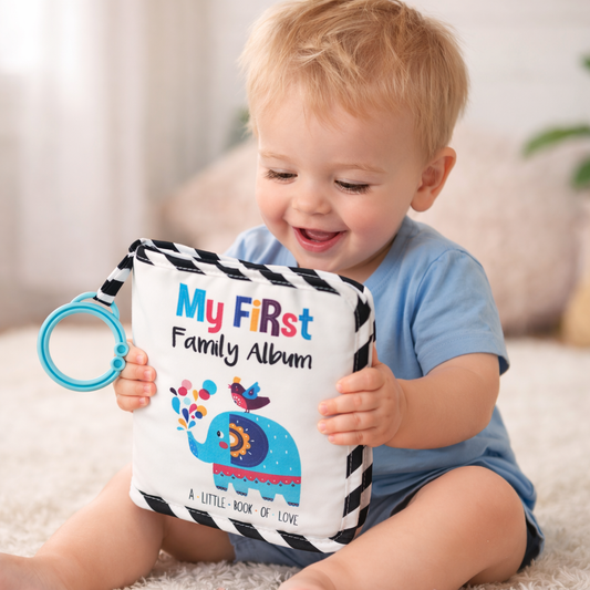 Das erste Baby Familien Foto Album - Flauschig & Peronalisiert