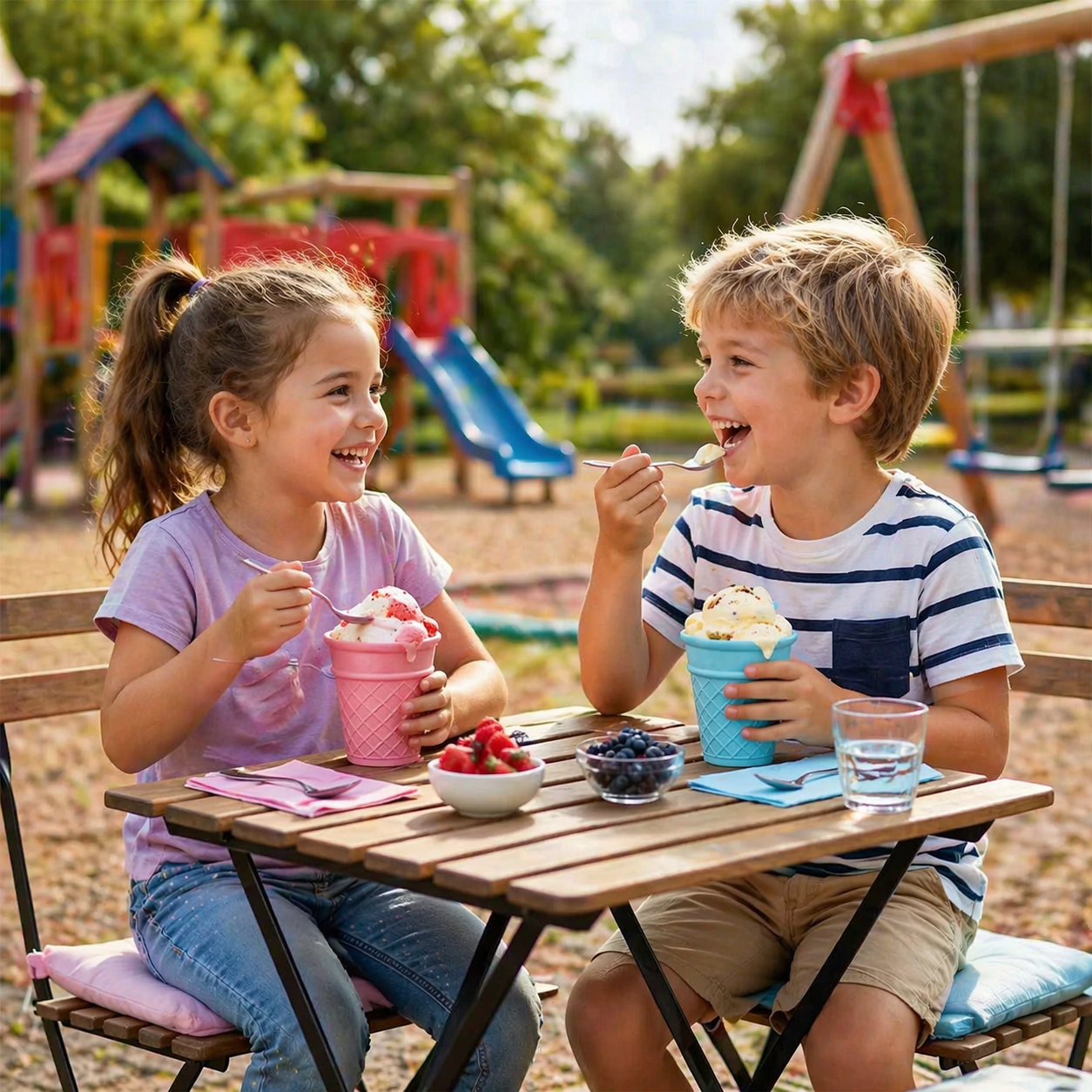 Kinder Silikon Eisbecher 2er Set