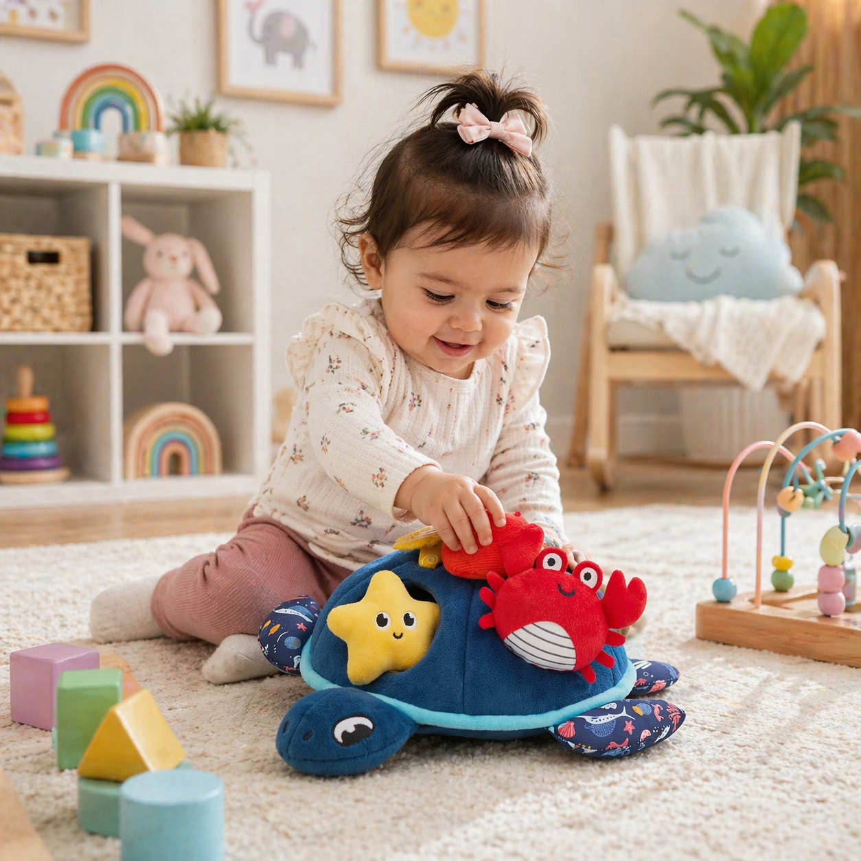 Weiches Schildkröten Entdeckerspielzeug für Babys