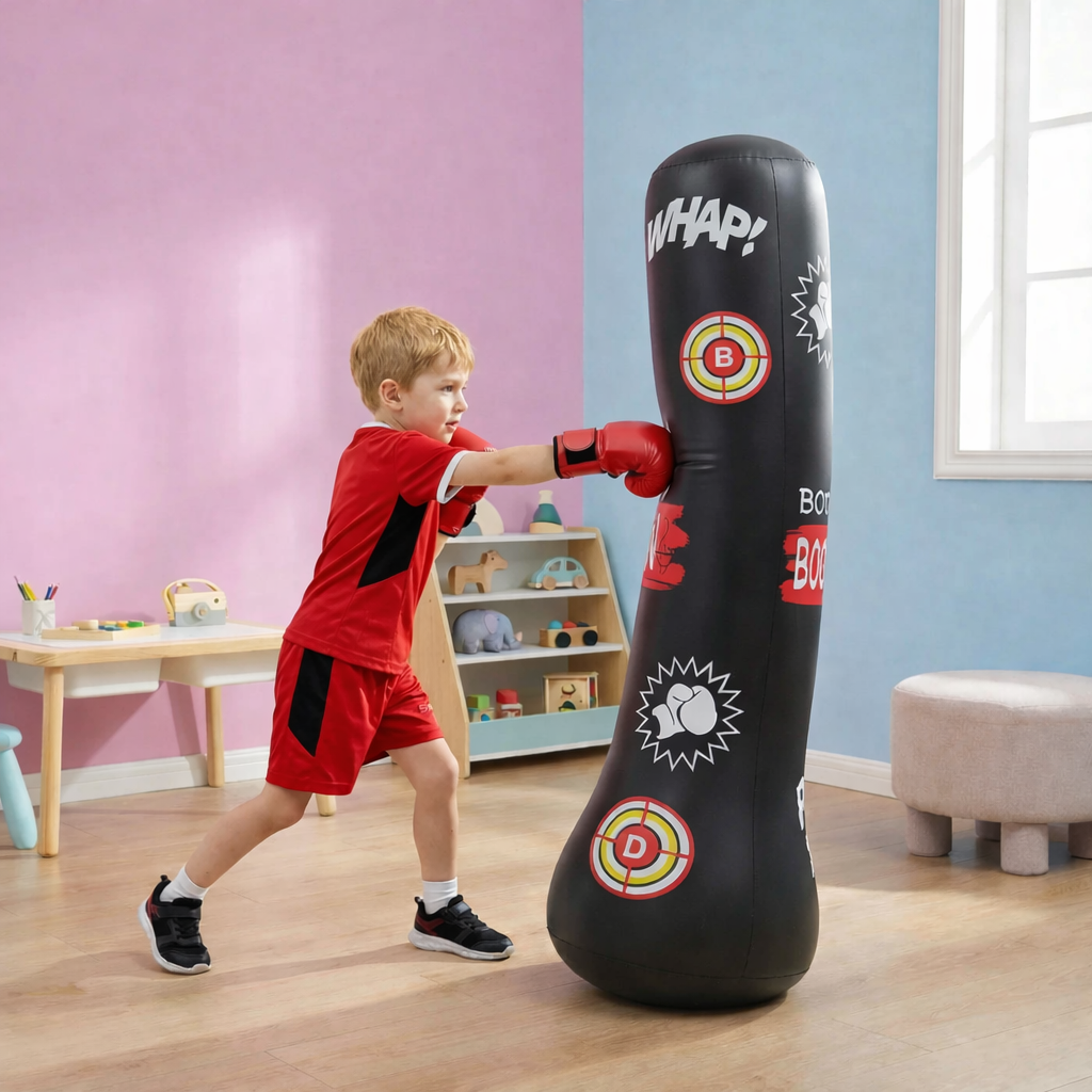 BoxKumpel - Aufblasbarer Kinder Boxsack mit Wasserfüllung