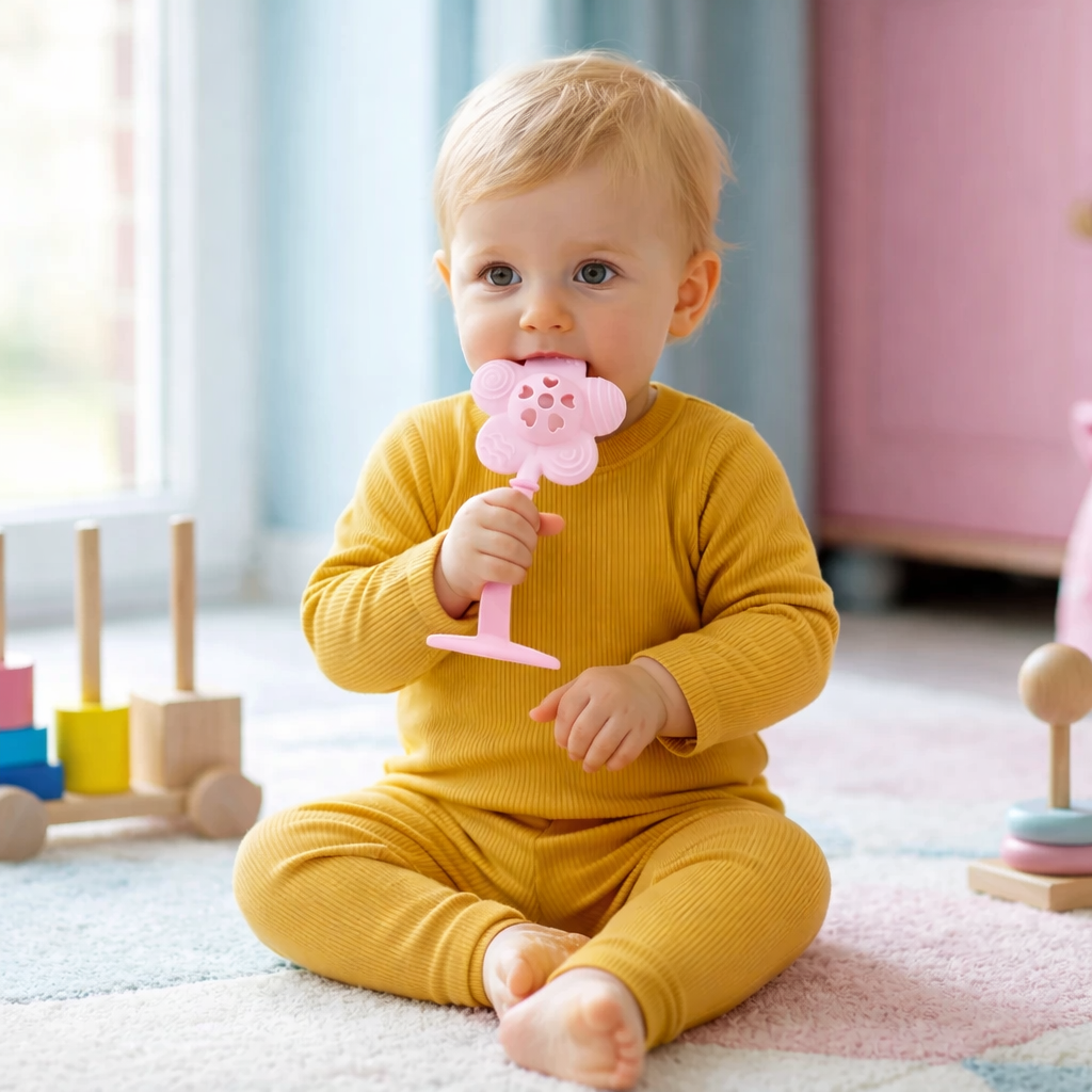 BabyFlower Beißring - Zahnungsspielzeug aus Silikon