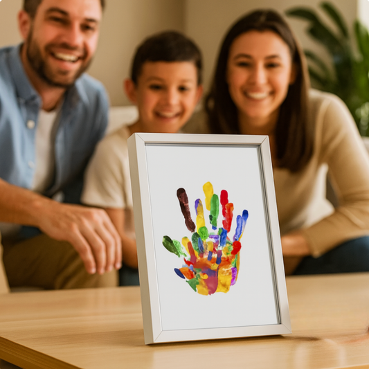 Familien Fingerabdruck Bilderrahmen