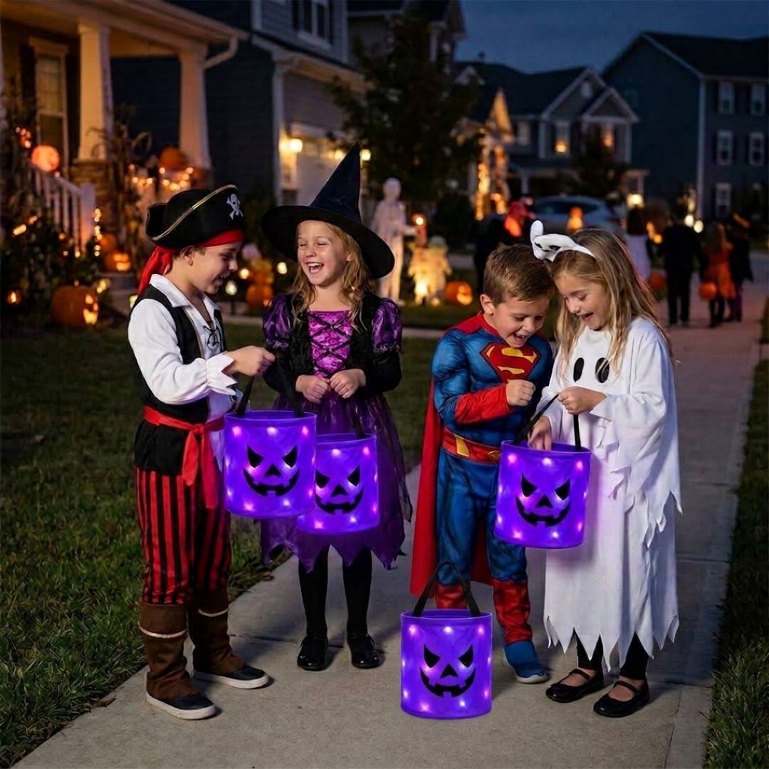 LeuchtTüte - Halloween Süßigkeitentasche mit LED