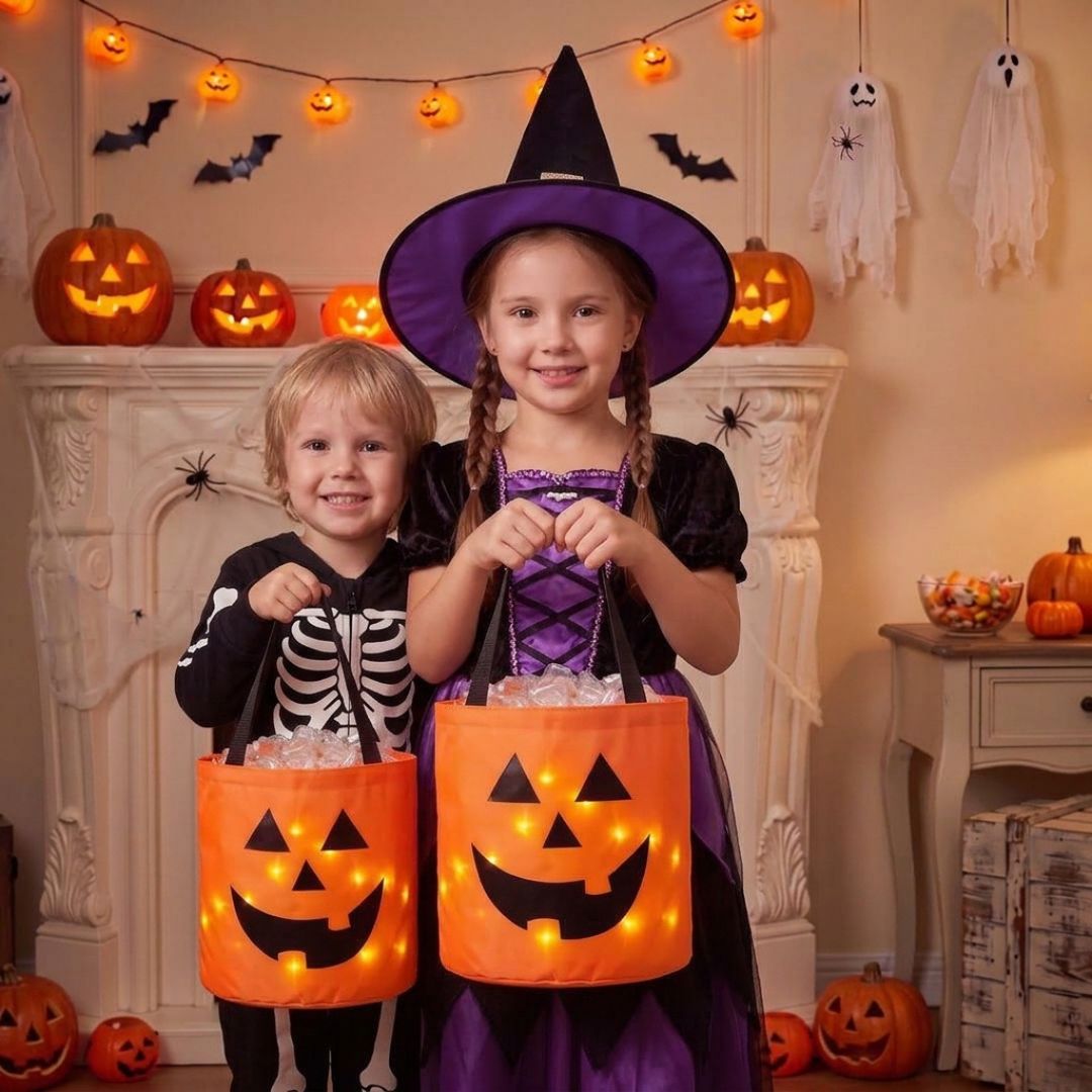 LeuchtTüte - Halloween Süßigkeitentasche mit LED