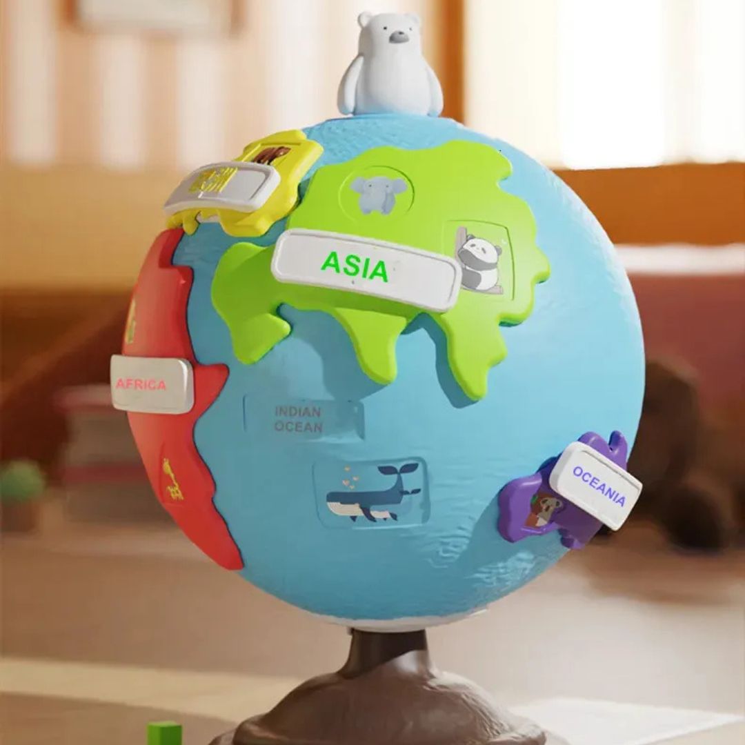 Montessori Globus - Interaktive Kinder Lern-Weltkugel