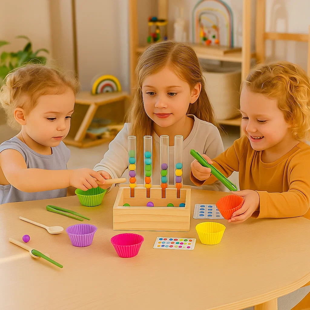Montessori Reagenzglas Farben Spiel