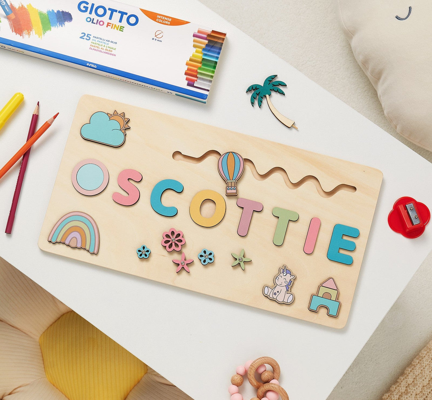 Personalisiertes Kinder Namen Holz Puzzle