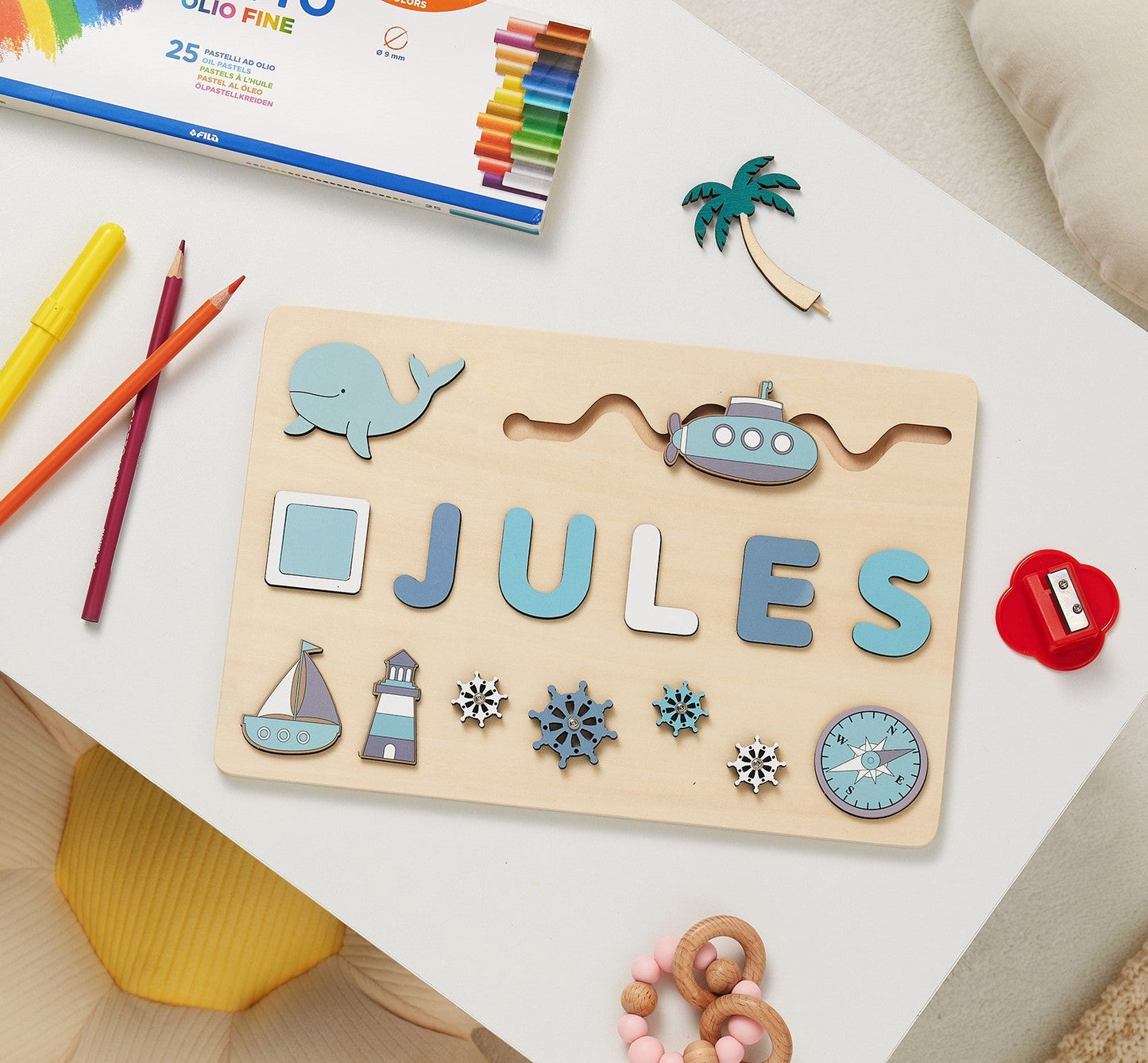 Personalisiertes Kinder Namen Holz Puzzle