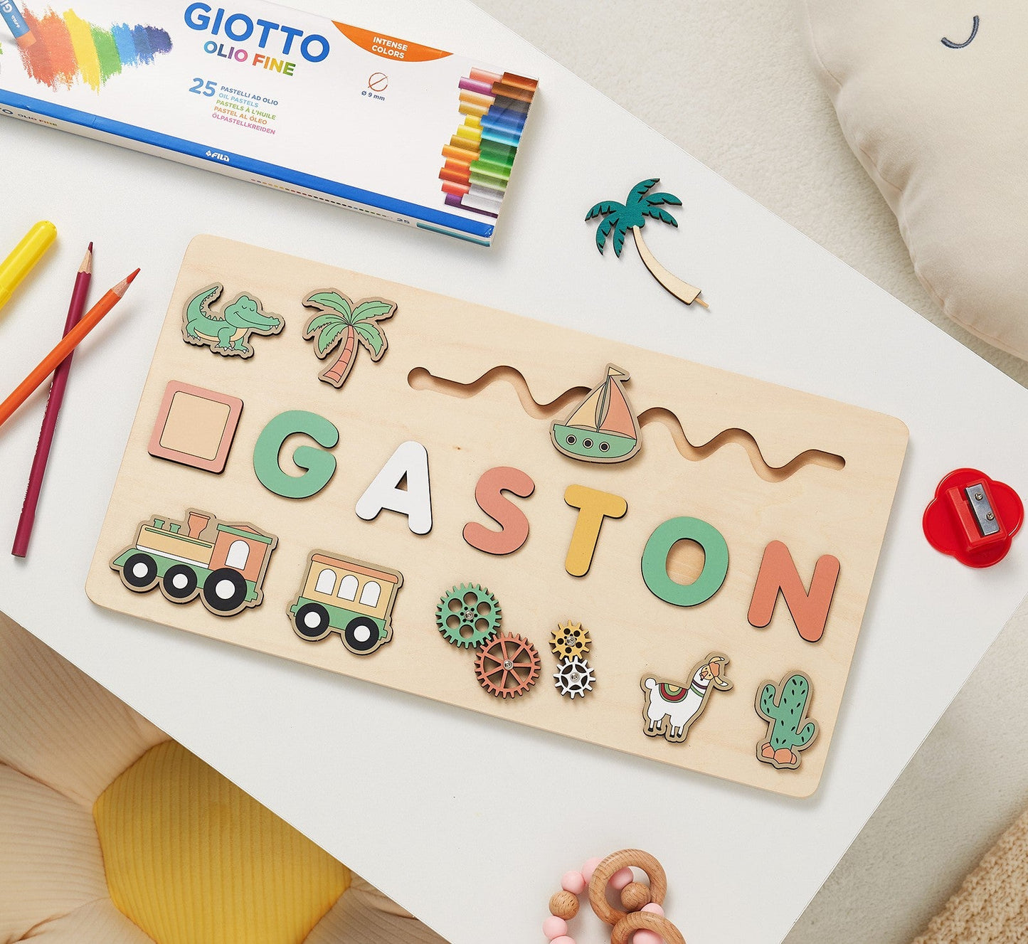 Personalisiertes Kinder Namen Holz Puzzle