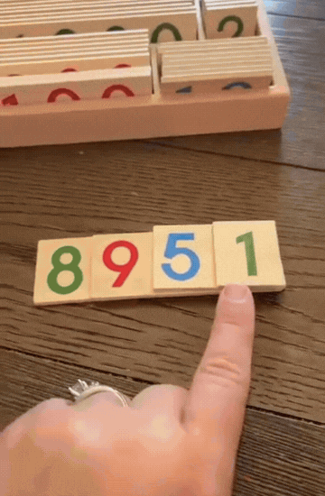 ZahlenFreund - Montessori Zähllernspiel aus Holz