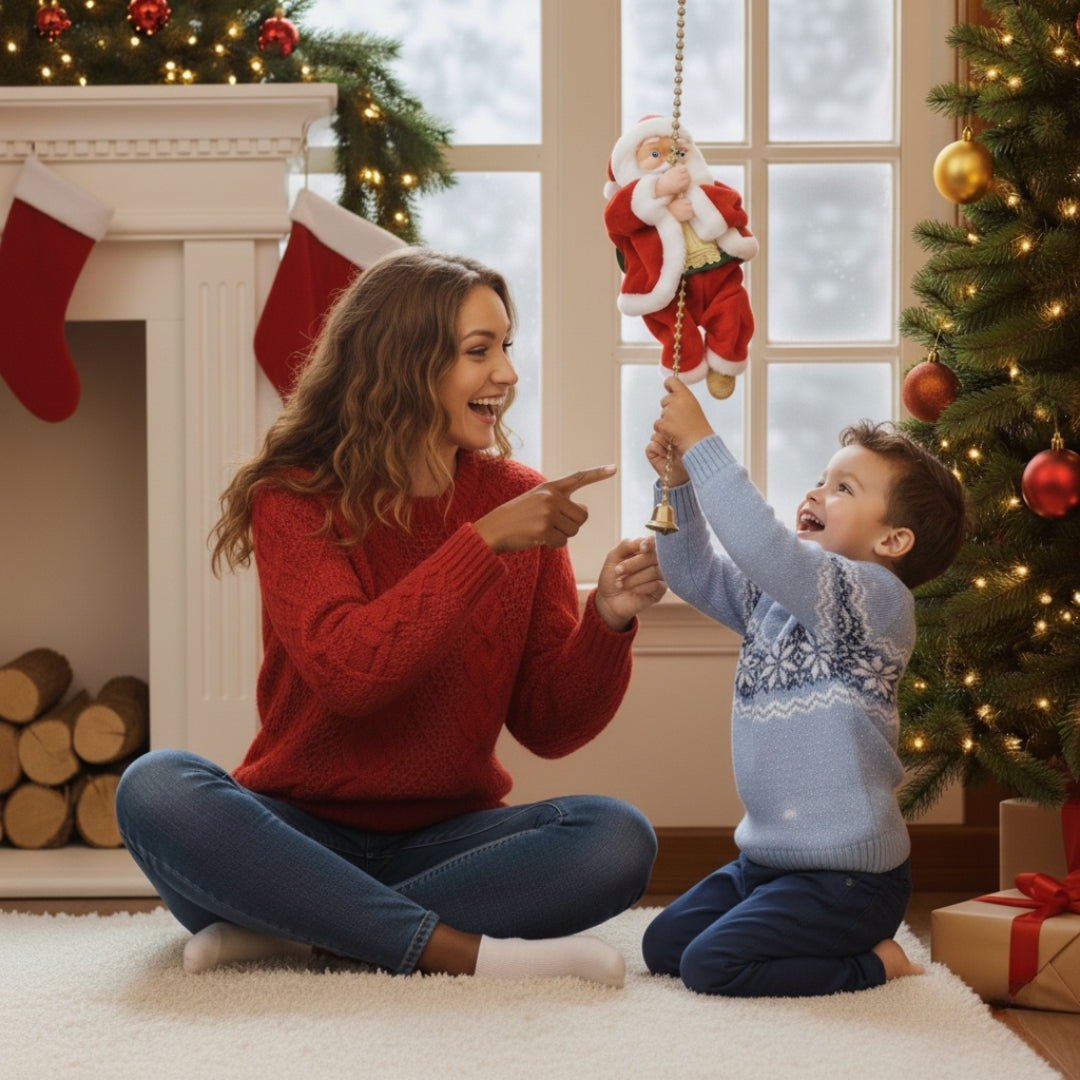 Kletternder Weihnachtsmann