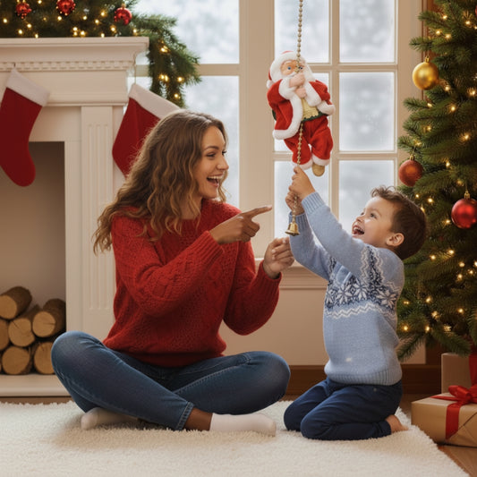 Kletternder Weihnachtsmann
