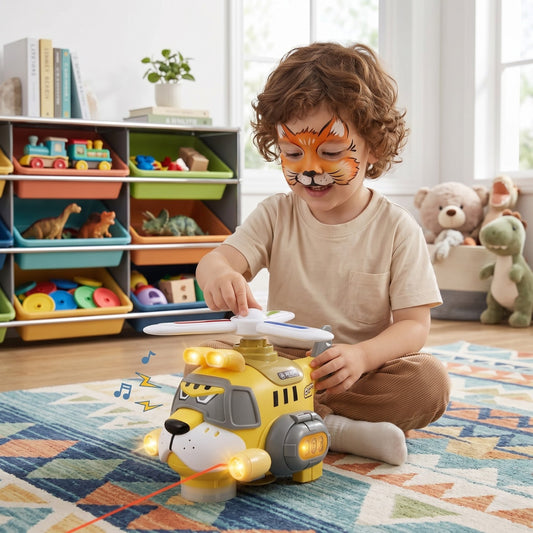 Drehendes & musikalisches Tierflugzeug für Kinder