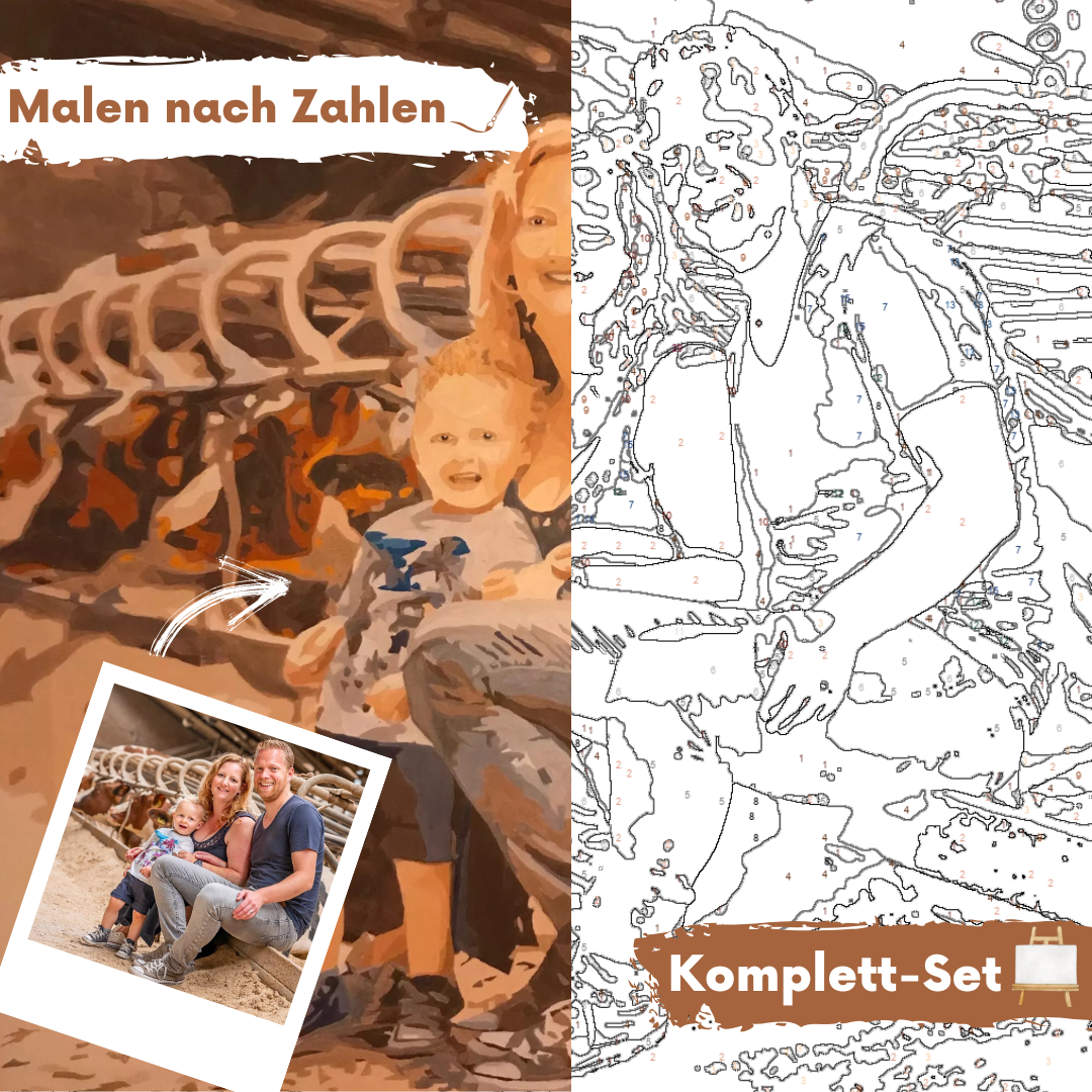 Malen nach Zahlen - Dein persönliches Familienmotiv