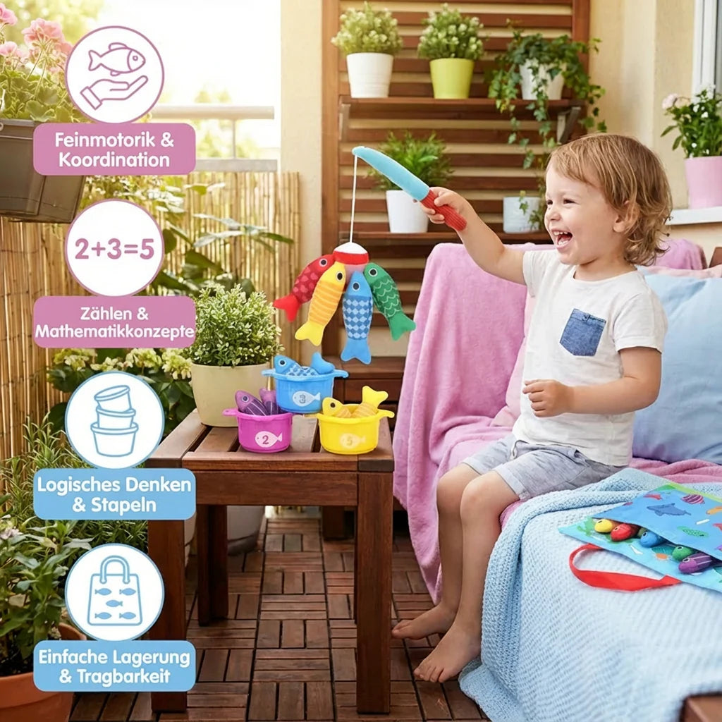 FischFangspaß – Montessori Plüsch Angelspiel
