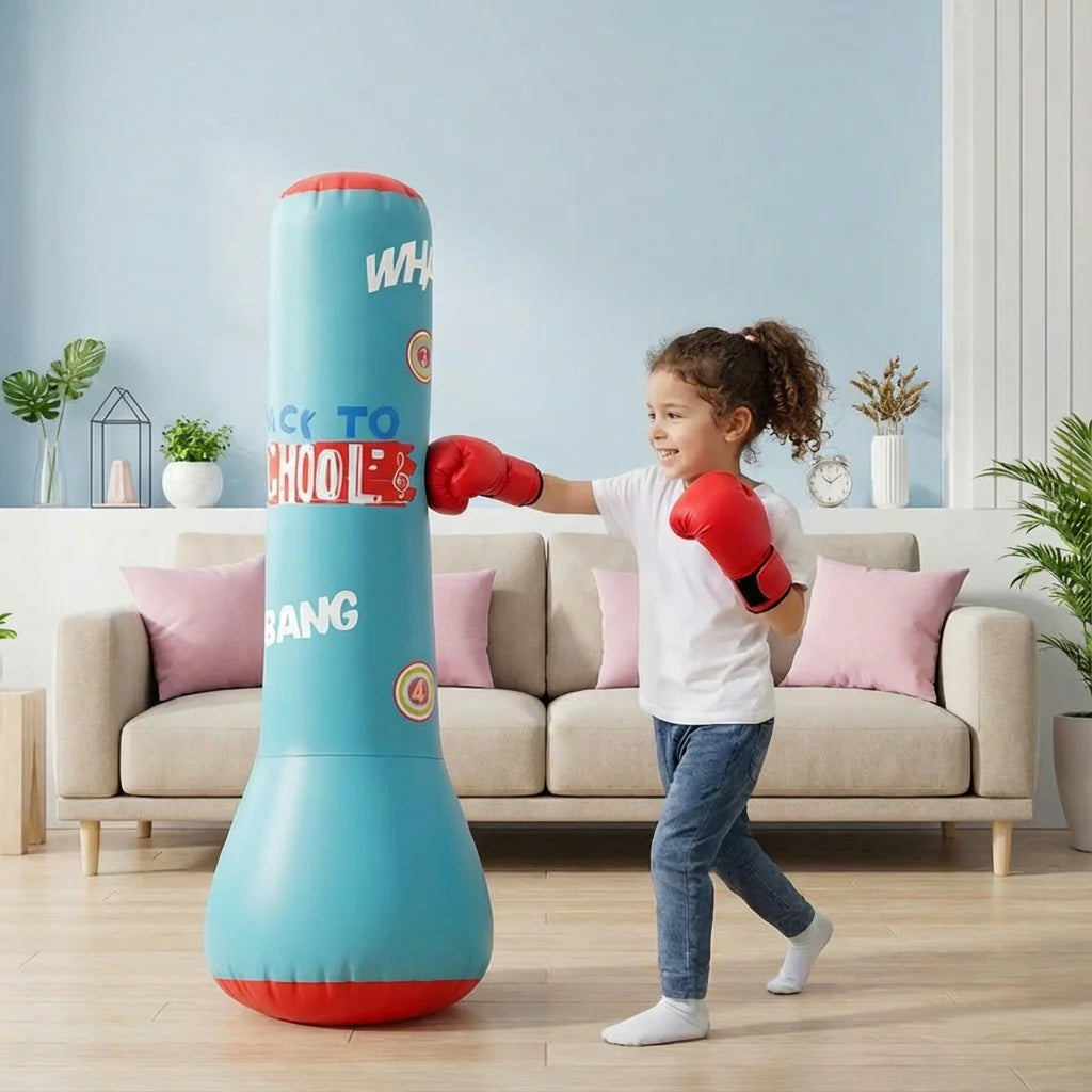 BoxKumpel - Aufblasbarer Kinder Boxsack mit Wasserfüllung