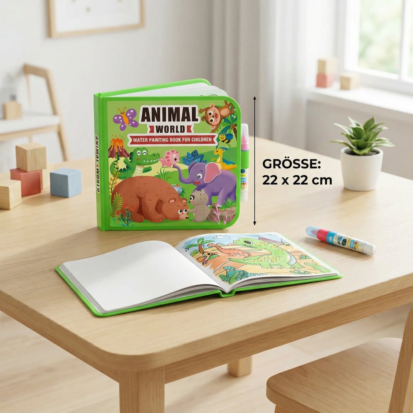 WasserZauber Malbuch - Wiederverwendbares Kinder Malbuch
