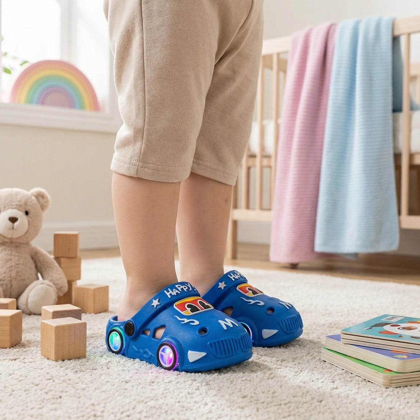 LeuchteLatschen – Leuchtende Kinder Badeschlappen mit rutschfester Sohle