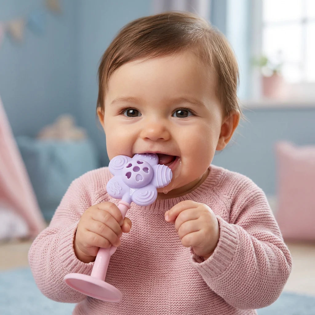 BabyFlower Beißring - Zahnungsspielzeug aus Silikon