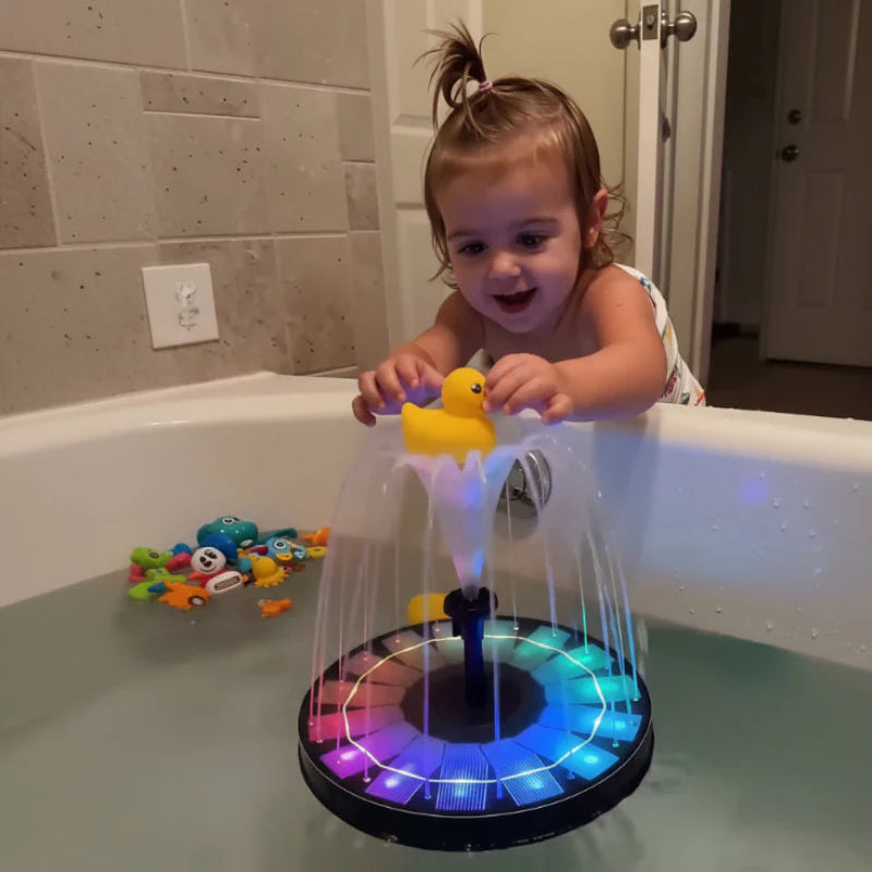 Kinder Solar Wasser Springbrunnen mit LED Licht