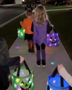 LeuchtTüte - Halloween Süßigkeitentasche mit LED