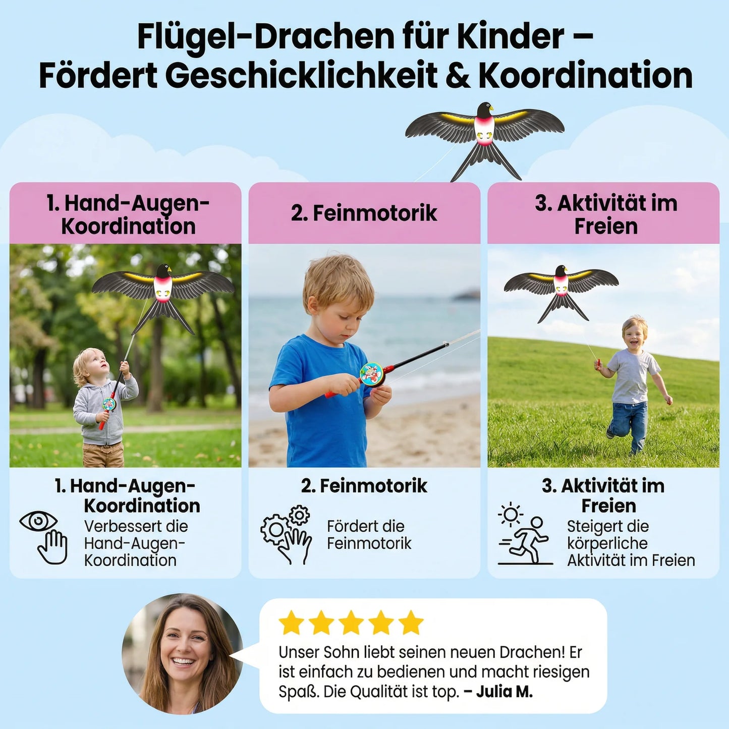 Tier-Drachen-Set für Kinder