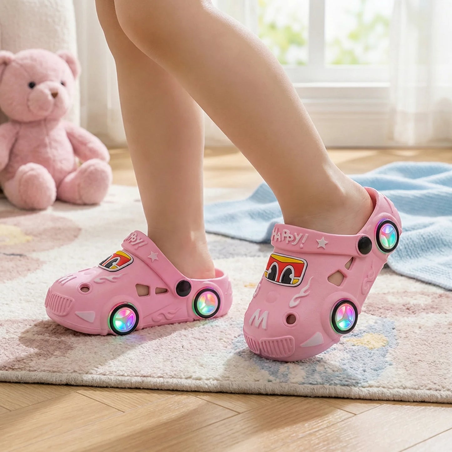 LeuchteLatschen – Leuchtende Kinder Badeschlappen mit rutschfester Sohle