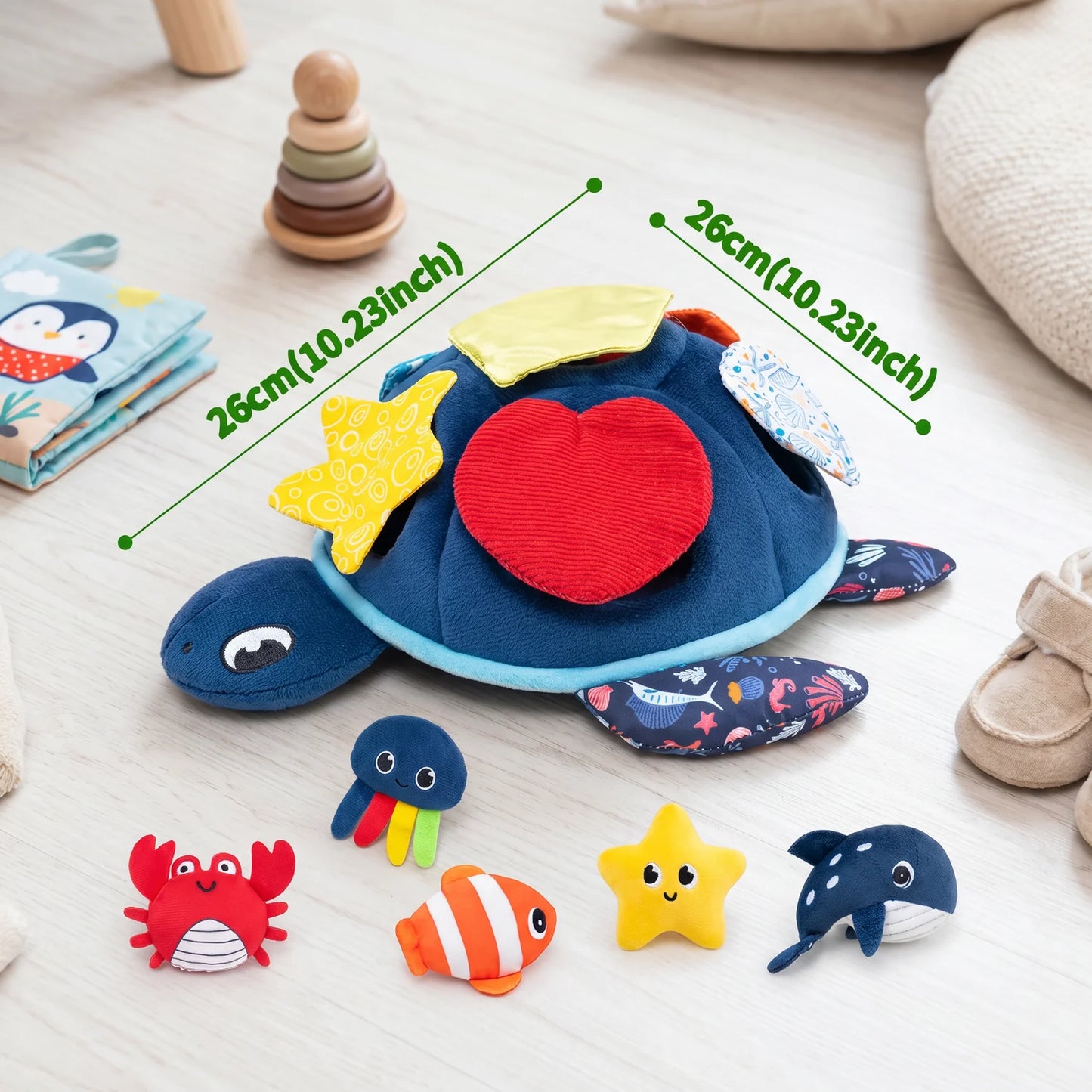 Weiches Schildkröten Entdeckerspielzeug für Babys