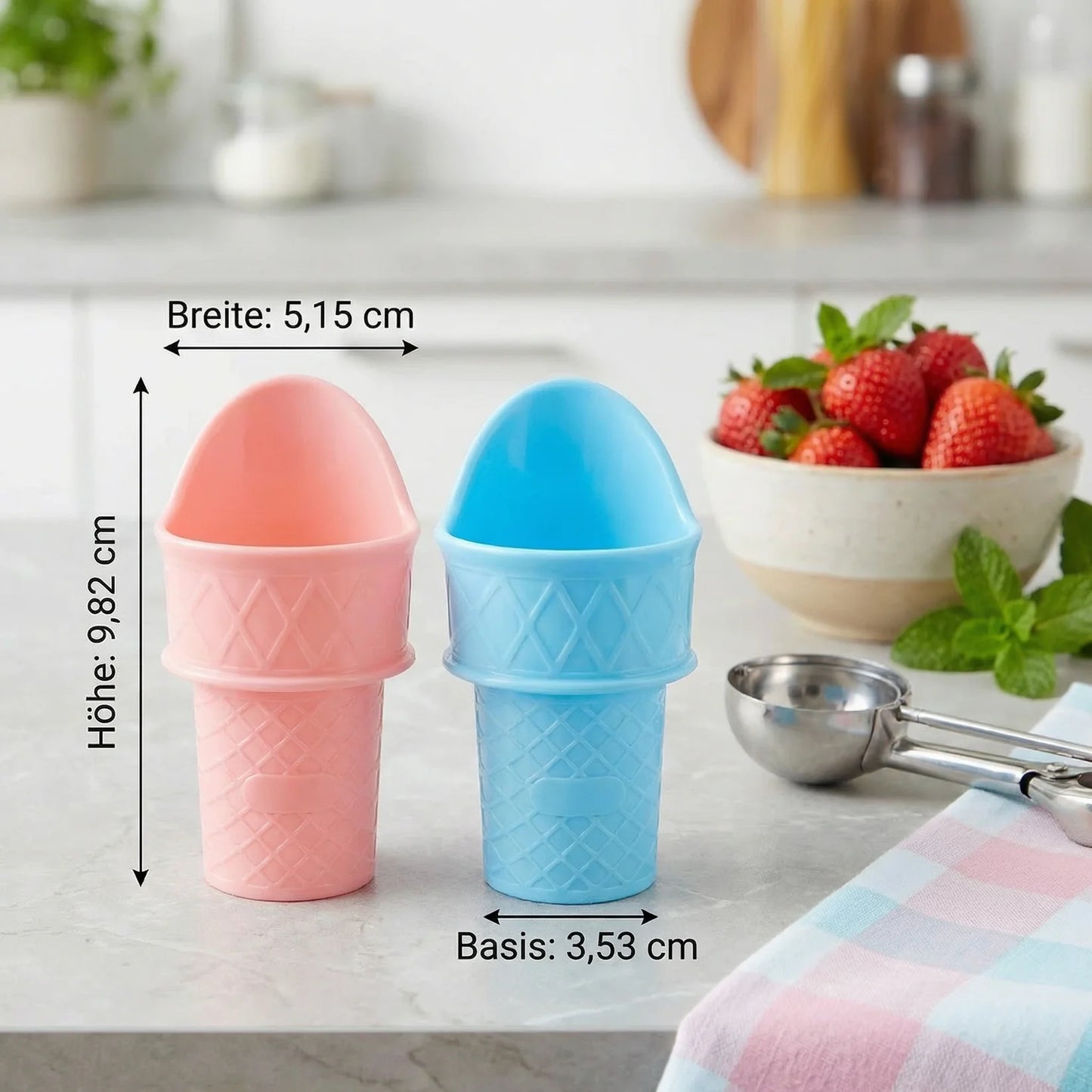 Kinder Silikon Eisbecher 2er Set